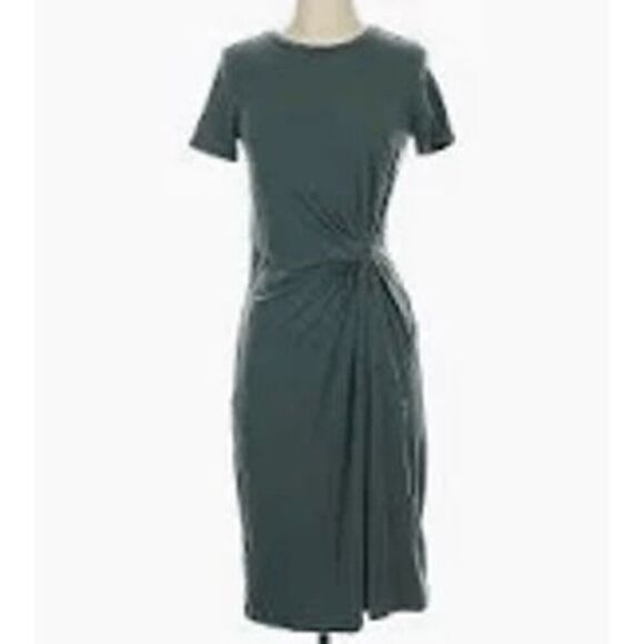 GAP Dresses & Skirts - NWT GAP knit moss green wrap dress XS knot sleeve